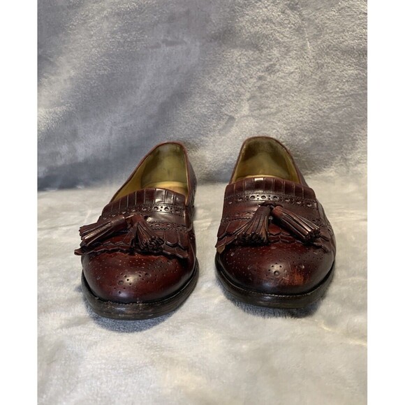 Bragano Cole Haan Men\'s‎ Loafers 9M Brown Leather Tasseled Kiltie Italy Vibram main image 12